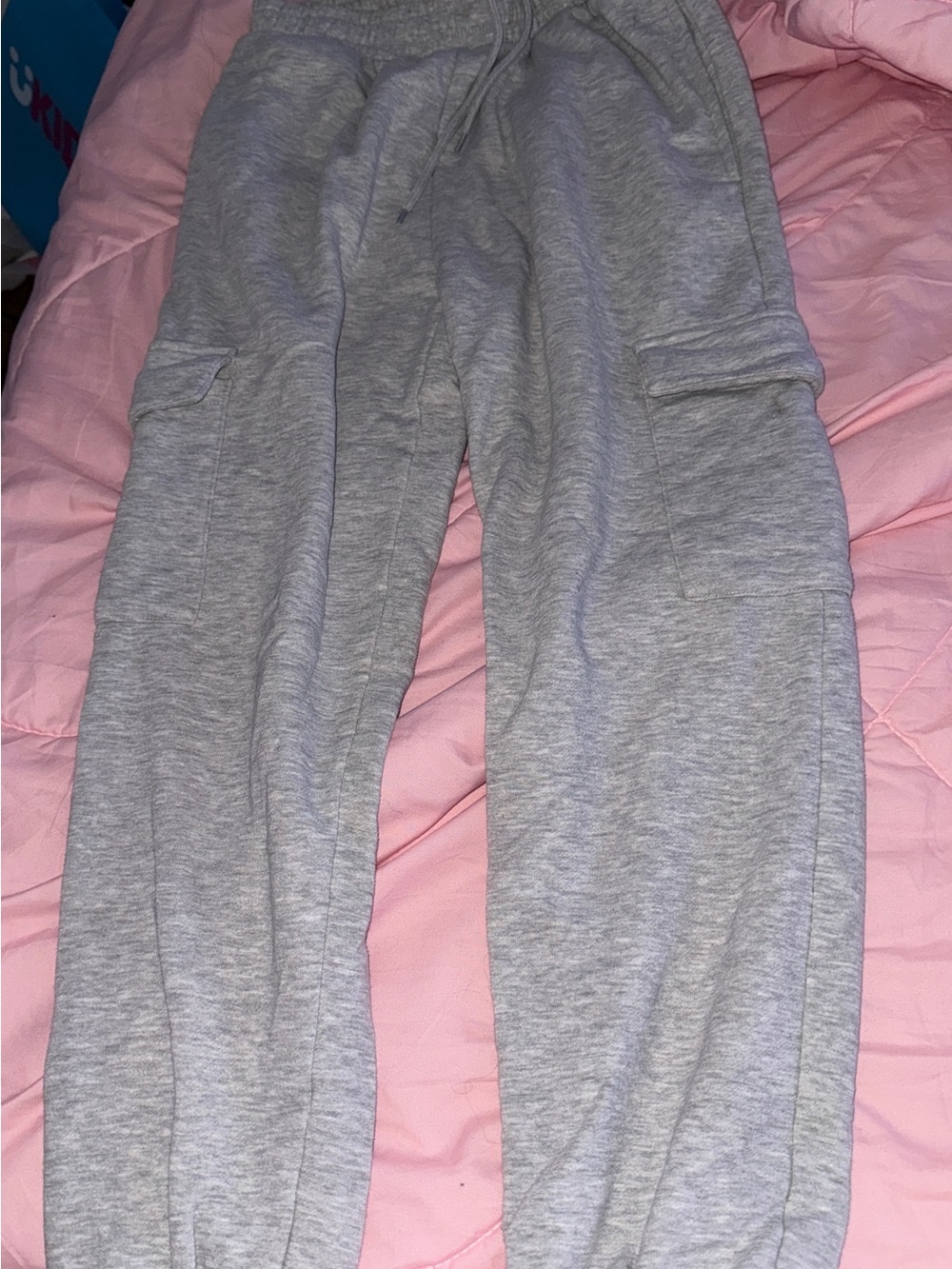 Grey Cargo Jogger Pants